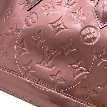 ルイヴィトン LOUIS VUITTON アルマ BB M90485 ピンク×ブラック モノグラムヴェルニ 2WAYバッグ シルバー金具 黒 メタリック ハンドバッグ ショルダー