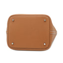 エルメス HERMES ピコタンロック MM 22 ゴールド トリヨンクレマンス ハンドバッグ シルバー金具 茶