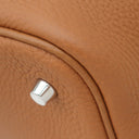 エルメス HERMES ピコタンロック MM 22 ゴールド トリヨンクレマンス ハンドバッグ シルバー金具 茶