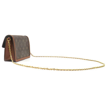 ルイヴィトン LOUIS VUITTON ポルトフォイユ ドーフィーヌ M68746 ブラウン×ベージュ モノグラムキャンバス レザー モノグラムリバースキャンバス 2WAYバッグ ゴールド金具 チェーンショルダー クラッチ