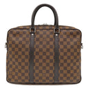 ルイヴィトン LOUIS VUITTON ポルト ドキュマン ヴォワヤージュ N41466 ダミエエベヌ×ブラック ダミエキャンバス ビジネスバッグ シルバー金具 ※付属品欠品