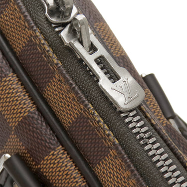 ルイヴィトン LOUIS VUITTON ポルト ドキュマン ヴォワヤージュ N41466 ダミエエベヌ×ブラック ダミエキャンバス ビジネスバッグ シルバー金具 ※付属品欠品