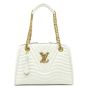 ルイヴィトン LOUIS VUITTON ニューウェーブ チェーントート M51978 スノー カーフ ショルダーバッグ ゴールド金具 白 ショルダー