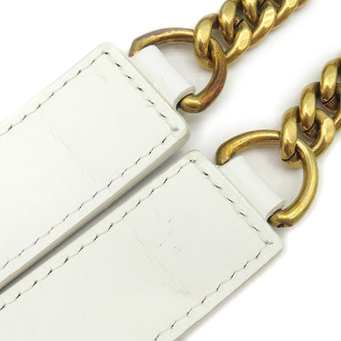 ルイヴィトン LOUIS VUITTON ニューウェーブ チェーントート M51978 スノー カーフ ショルダーバッグ ゴールド金具 白 ショルダー