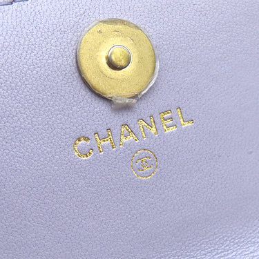 シャネル CHANEL CHANEL19 フラップ コインパース AP1787 ラベンダー ラムスキン チェーンウォレット マットゴールド金具