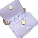 シャネル CHANEL CHANEL19 フラップ コインパース AP1787 ラベンダー ラムスキン チェーンウォレット マットゴールド金具