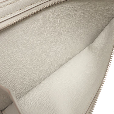 エルメス HERMES ベアンスフレ ベトン アリゲーターマット 長財布 シルバー金具 オフホワイト 二つ折り財布 クロコ
