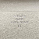 エルメス HERMES ベアンスフレ ベトン アリゲーターマット 長財布 シルバー金具 オフホワイト 二つ折り財布 クロコ