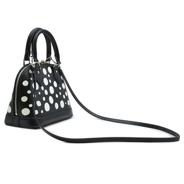 ルイヴィトン LOUIS VUITTON LV×YK アルマBB M21699 ブラック×ホワイト エピレザー 2WAYバッグ シルバー金具 草間彌生 パドロック欠品