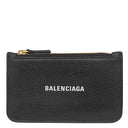 バレンシアガ BALENCIAGA Cash ロング コイン＆カード ホルダー 594214 ブラック レザー コインケース ゴールド金具 黒 ロゴ フラグメントケース