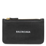 バレンシアガ BALENCIAGA Cash ロング コイン＆カード ホルダー 594214 ブラック レザー コインケース ゴールド金具 黒 ロゴ フラグメントケース