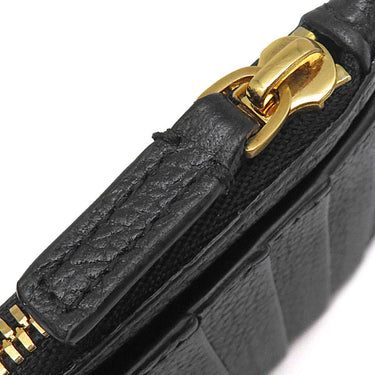バレンシアガ BALENCIAGA Cash ロング コイン＆カード ホルダー 594214 ブラック レザー コインケース ゴールド金具 黒 ロゴ フラグメントケース
