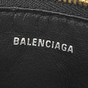 バレンシアガ BALENCIAGA Cash ロング コイン＆カード ホルダー 594214 ブラック レザー コインケース ゴールド金具 黒 ロゴ フラグメントケース