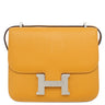 エルメス HERMES コンスタンス3 ミニ ヴェルソ ムタード×ローズアザレ シェーブル ショルダーバッグ シルバー金具 バイカラー