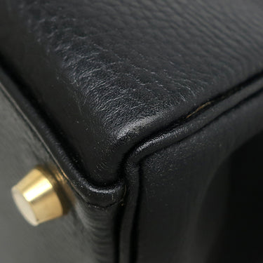 エルメス HERMES ケリー28 内縫い ブラック トゴ 2WAYバッグ ゴールド金具 黒 ハンドバッグ ショルダー