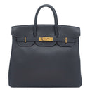 エルメス HERMES オータクロア32 ブルーインディゴ フィヨルド ハンドバッグ ゴールド金具 紺 リカラー有