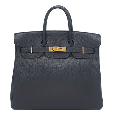 エルメス HERMES オータクロア32 ブルーインディゴ フィヨルド ハンドバッグ ゴールド金具 紺 リカラー有