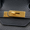 エルメス HERMES オータクロア32 ブルーインディゴ フィヨルド ハンドバッグ ゴールド金具 紺 リカラー有