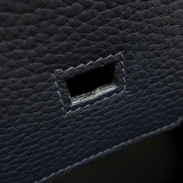 エルメス HERMES オータクロア32 ブルーインディゴ フィヨルド ハンドバッグ ゴールド金具 紺 リカラー有