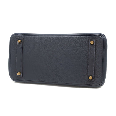 エルメス HERMES オータクロア32 ブルーインディゴ フィヨルド ハンドバッグ ゴールド金具 紺 リカラー有