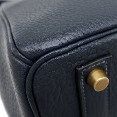 エルメス HERMES オータクロア32 ブルーインディゴ フィヨルド ハンドバッグ ゴールド金具 紺 リカラー有