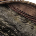プラダ PRADA トライアングルロゴ ツイード バッグ B11268 MARRONE ツイード レザー ハンドバッグ シルバー金具 茶 黒 ボーダー 三角ロゴ ミニトート