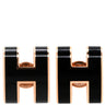エルメス HERMES ポップアッシュ Hピアス ブラック×ローズゴールド GP エナメル ピアス ピンクゴールド 黒 Hモチーフ