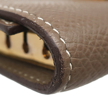 エルメス HERMES ベアン 4連 キーケース エトゥープ ヴォーエプソン キーケース ゴールド金具 グレージュ 4本