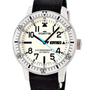 腕時計 フォルティス Fortis B-42 ホワイト マリンマスター 647.11.158 自動巻き メンズ OH済 ダイバーズ デイデイト 夜光ダイアル