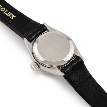腕時計 ロレックス ROLEX オイスターパーペチュアル デイト 6517 8番台 自動巻き レディース OH済 8番台 K18WG×SS ブラック ヴィンテージ