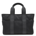 エルメス HERMES アカプルコPM ブラック トワルシェブロン レザー ハンドバッグ シルバー金具 黒 トート