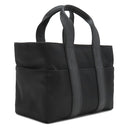 エルメス HERMES アカプルコPM ブラック トワルシェブロン レザー ハンドバッグ シルバー金具 黒 トート