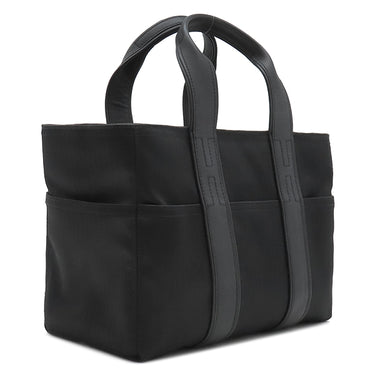 エルメス HERMES アカプルコPM ブラック トワルシェブロン レザー ハンドバッグ シルバー金具 黒 トート