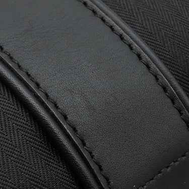 エルメス HERMES アカプルコPM ブラック トワルシェブロン レザー ハンドバッグ シルバー金具 黒 トート