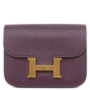 エルメス HERMES コンスタンス スリム ヴェルソ ウォレット カシス×ブルーロイヤル エバーカラー 二つ折り財布 ゴールド金具