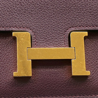 エルメス HERMES コンスタンス スリム ヴェルソ ウォレット カシス×ブルーロイヤル エバーカラー 二つ折り財布 ゴールド金具