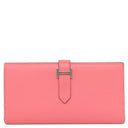エルメス HERMES ベアンスフレ ローズアザレ ヴォーエプソン 長財布 シルバー金具 ピンク