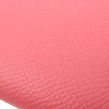 エルメス HERMES ベアンスフレ ローズアザレ ヴォーエプソン 長財布 シルバー金具 ピンク