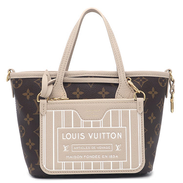 ルイヴィトン LOUIS VUITTON ネヴァーフル インサイドアウト BB M12099 ライムストーン×モノグラム モノグラムキャンバス グレインレザー 2WAYバッグ ゴールド金具 リバーシブル
