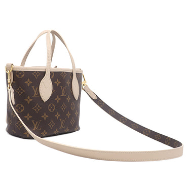 ルイヴィトン LOUIS VUITTON ネヴァーフル インサイドアウト BB M12099 ライムストーン×モノグラム モノグラムキャンバス グレインレザー 2WAYバッグ ゴールド金具 リバーシブル