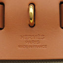 エルメス HERMES エールバッグジップPM 31 ベージュ×ゴールド トワルアッシュ ヴァッシュハンター 2WAYバッグ ゴールド金具 茶 トワルH