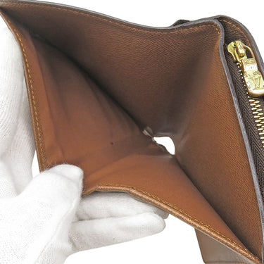 ルイヴィトン LOUIS VUITTON ポルト パピエ ジップ M61207 モノグラム モノグラムキャンバス 二つ折り財布 ゴールド金具 茶 ポケットケース欠品