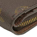 ルイヴィトン LOUIS VUITTON ポルト パピエ ジップ M61207 モノグラム モノグラムキャンバス 二つ折り財布 ゴールド金具 茶 ポケットケース欠品