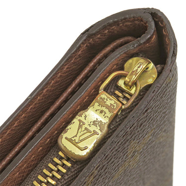 ルイヴィトン LOUIS VUITTON ポルト パピエ ジップ M61207 モノグラム モノグラムキャンバス 二つ折り財布 ゴールド金具 茶 ポケットケース欠品