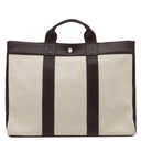 エルメス HERMES サック フールトゥ MM エベーヌ×ナチュラル キャンバス エバーカーフ トートバッグ シルバー金具 茶 ナチュラル A4 ハンドバッグ