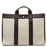 エルメス HERMES サック フールトゥ MM エベーヌ×ナチュラル キャンバス エバーカーフ トートバッグ シルバー金具 茶 ナチュラル A4 ハンドバッグ