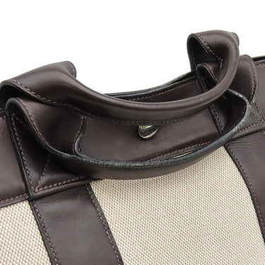 エルメス HERMES サック フールトゥ MM エベーヌ×ナチュラル キャンバス エバーカーフ トートバッグ シルバー金具 茶 ナチュラル A4 ハンドバッグ