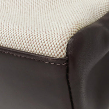 エルメス HERMES サック フールトゥ MM エベーヌ×ナチュラル キャンバス エバーカーフ トートバッグ シルバー金具 茶 ナチュラル A4 ハンドバッグ