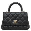 シャネル CHANEL ココハンドル XXS AS2215 ブラック キャビアスキン 2WAYバッグ シャンパンゴールド金具 トップハンドル
