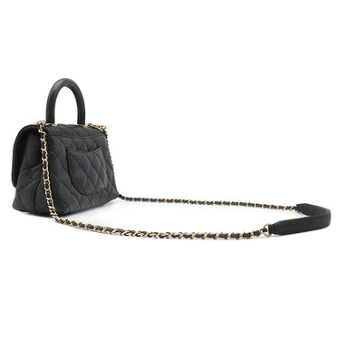 シャネル CHANEL ココハンドル XXS AS2215 ブラック キャビアスキン 2WAYバッグ シャンパンゴールド金具 トップハンドル